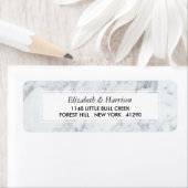 Elegant Vintage Marble Wedding Etiket (Insitu)