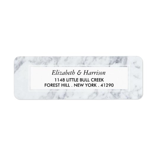 Elegant Vintage Marble Wedding Etiket (Voorkant)