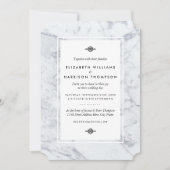 Elegant Vintage Marble Wedding Kaart (Voorkant)