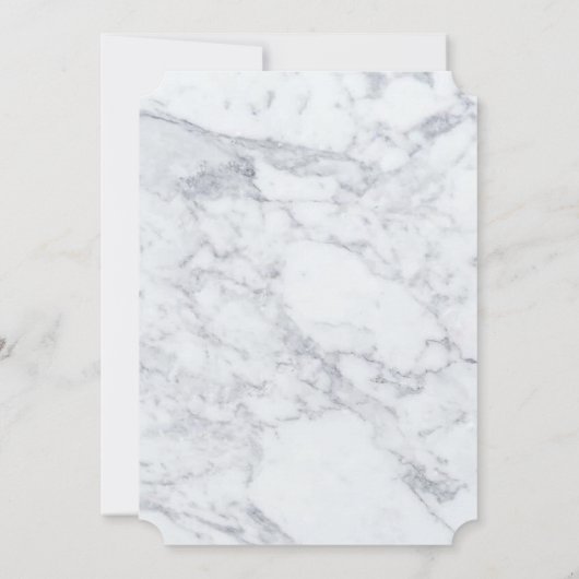 Elegant Vintage Marble Wedding Kaart (Achterkant)
