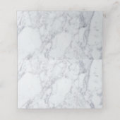 Elegant Vintage Marble Wedding Plaatskaartje (Binnenkant ongevouwen)