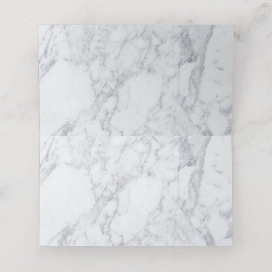 Elegant Vintage Marble Wedding Plaatskaartje (Binnenkant ongevouwen)