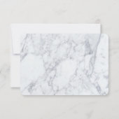 Elegant Vintage Marble Wedding RSVP Kaartje (Achterkant)