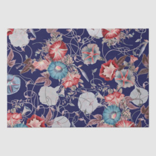 Elegant Vintage Morning Glories Floral-ontbinding Tissuepapier