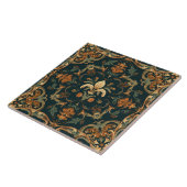 Elegant Vintage Nouveau Floral Birds Tegeltje (Zijkant)