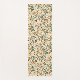 Elegant Vintage Oranje Lelie Bloempatroon Yogamat