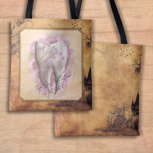 Elegant Vintage Ouderwetse Tandarts Cadeau Tote Bag