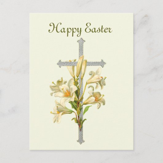 Elegant vintage Paaskruiken Feestdagenkaart (Voorkant)