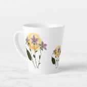 Elegant Vintage Peach Rose Butterfly Small  Latte Mok (Linkerhoek)