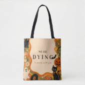 Elegant Vintage Retro Halloween-feest Tote Bag (Voorkant)