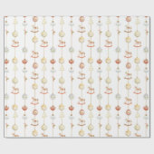 Elegant Vintage Rocking Horse Christmas Cadeaupapier (Vlak)