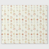 Elegant Vintage Rocking Horse Christmas  Cadeaupapier (Vlak)