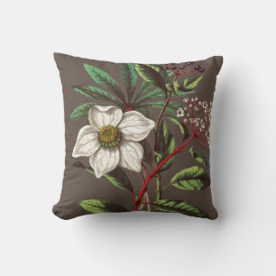 Elegant Vintage Roos Flower Brown Kussen