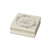 Elegant Vintage Round Frame Ex Libris Name Rubberstempel (Stempel)