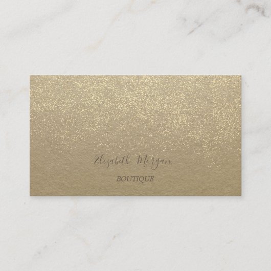 Elegant Vintage, Rustic Kraft, Confetti Visitekaartje (Voorkant)