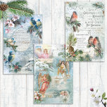Elegant Vintage Rustic Winter Kerstmis Ephemera Inpakpapier Vel<br><div class="desc">Lieve trio van nostalgische en elegante design met rustige winterlandschappen,  sneeuwvogels,  rozen,  heilig en pijnbomen met muzikale engelen,  antiek schrift en ornageborgente bloederen. Deze documenten zijn perfect voor projecten voor het ontkoppelen van pagina's of voor kerstontwerpen.</div>