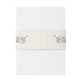 Elegant Vintage Sage Green Wedding  Uitnodigingen Wikkel (Achterkant Voorbeeld)