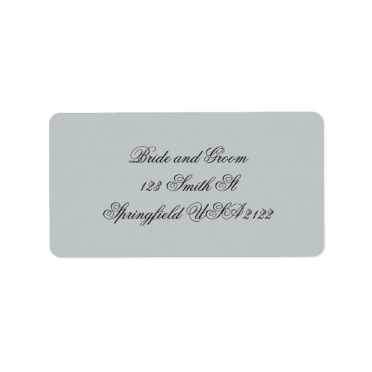 Elegant Vintage Script Retouradres Label (Voorkant)