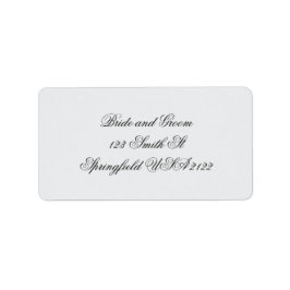 Elegant Vintage Script Retouradreslabel Etiket