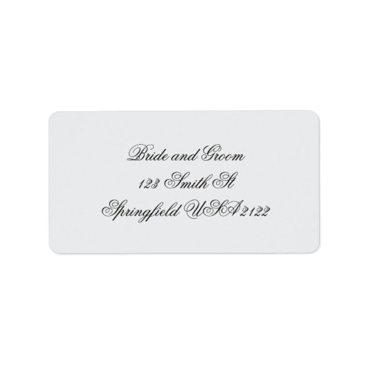 Elegant Vintage Script Retouradreslabel Etiket (Voorkant)
