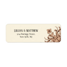 Elegant Vintage Scrollwork Wedding Return Address