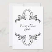 Elegant Vintage Sieraad Formeel Kaart (Achterkant)