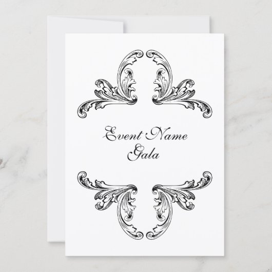 Elegant Vintage Sieraad Formeel Kaart (Achterkant)