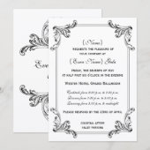 Elegant Vintage Sieraad Formeel Kaart (Voorkant / Achterkant)