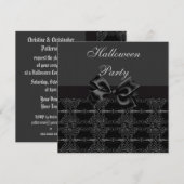 Elegant Vintage Silver Filigree Halloween Party Kaart (Voorkant / Achterkant)