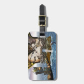 Elegant Vintage Steampunk dragon art Suede Wristle Bagagelabel (Voorkant verticaal)