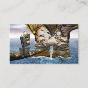 Elegant Vintage Steampunk dragon art Suede Wristle Visitekaartje