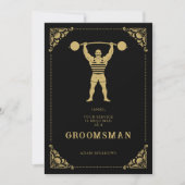 Elegant Vintage Strongman Golden Effect Groomsman (Voorkant)