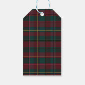 Elegant vintage Tartan Plaid Christmas gift tag Cadeaulabel (Achterkant)