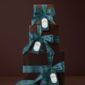 Elegant vintage Tartan Plaid Christmas gift tag Cadeaulabel