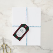 Elegant vintage Tartan Plaid Christmas gift tag Cadeaulabel (Met Touw)