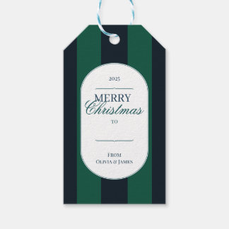 Elegant vintage Tartan Plaid Christmas gift tag Cadeaulabel