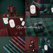Elegant vintage Tartan Plaid Christmas Satijnen Lint