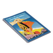 Elegant Vintage Travel Poster Journal Notitieboek (Rechterzijde)