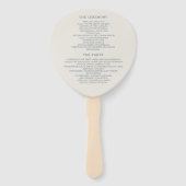 Elegant Vintage Trouwprogramma Handwaaier (Achterkant)