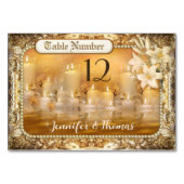 Elegant Vintage Twin Flames Table Number Card Kaart (Achterkant)