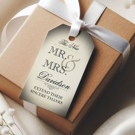 Elegant Vintage Typography Old Style Wedding Cadeaulabel