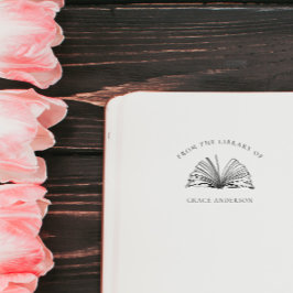 Elegant Vintage uit de bibliotheek van douanenaam Zelfinktende Stempel