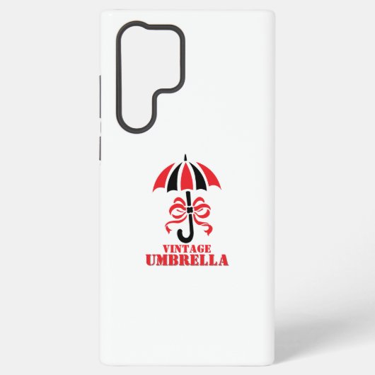 Elegant Vintage Umbrella with Ribbon Bow Design Samsung Galaxy Hoesje (Achterkant)