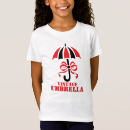 Elegant Vintage Umbrella with Ribbon Bow Design T-shirt