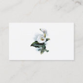 Elegant Vintage Victoriaans White Calla Lily Visitekaartje (Achterkant)