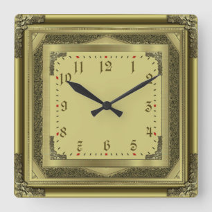 Elegant vintage vierkante klok