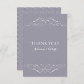 Elegant Vintage Weddenschap Hartelijk dank Bedankkaart (Voorkant / Achterkant)