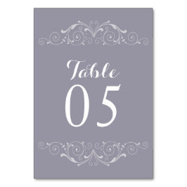 Elegant Vintage Weddenschap Tabelnummer Kaart
