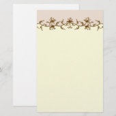 Elegant Vintage Wedding Briefpapier (Voorkant / Achterkant)