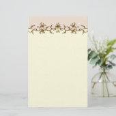 Elegant Vintage Wedding Briefpapier (Staand voorkant)